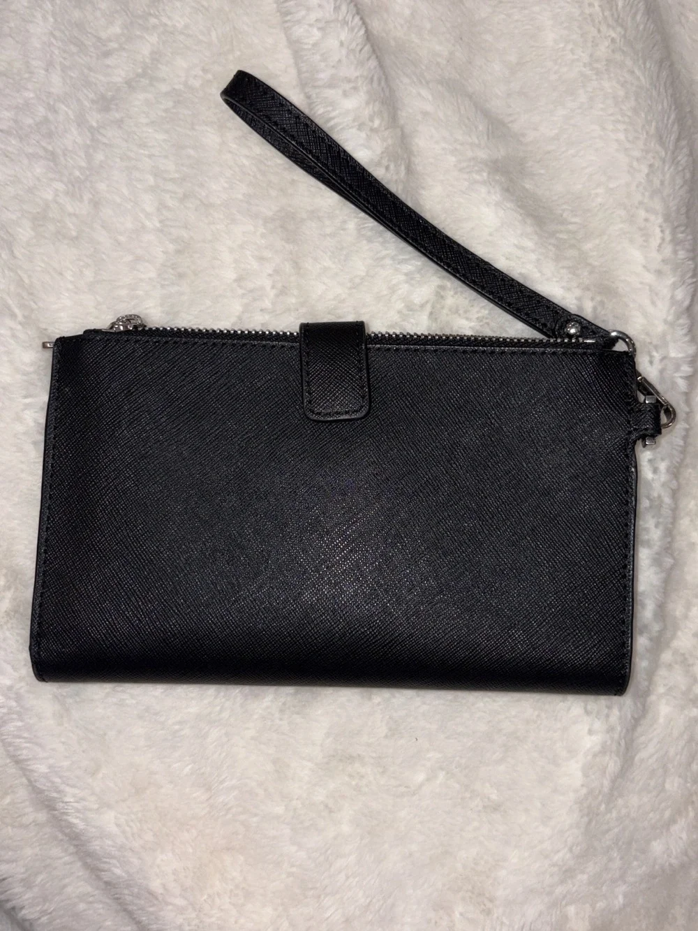 Michael Kors Black Crossbody Wristlet with Gray Card Case Bundle !